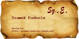 Szamek Eudoxia névjegykártya